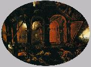 Filippo Napoletano Dante and Virgil in the Underworld oil painting